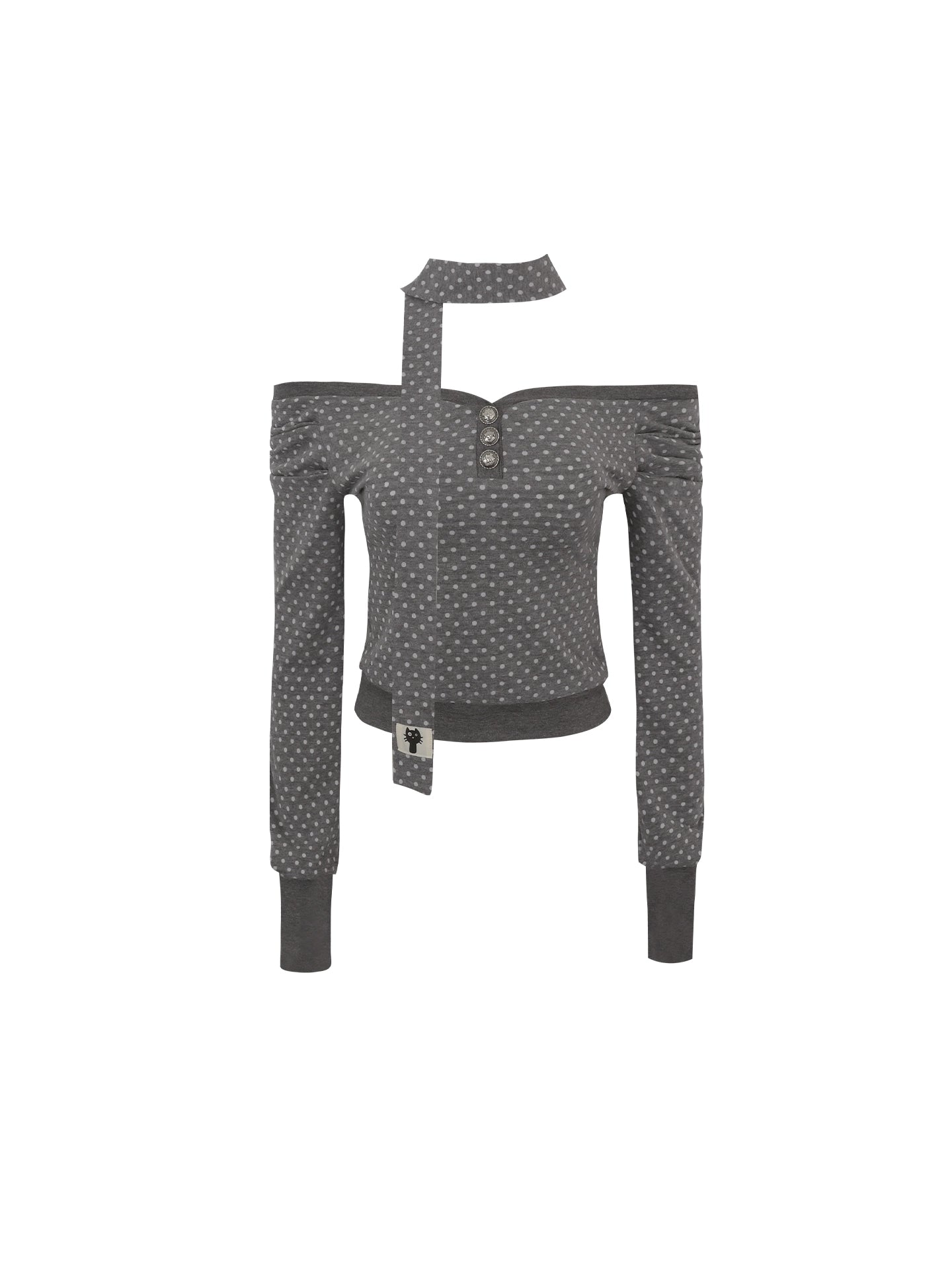 Polka Dot Off Shoulder Shorts Set-Up