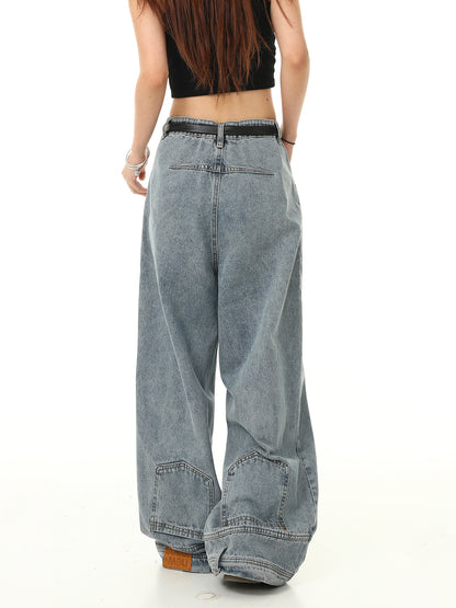 Wide-Leg Inverted Jeans