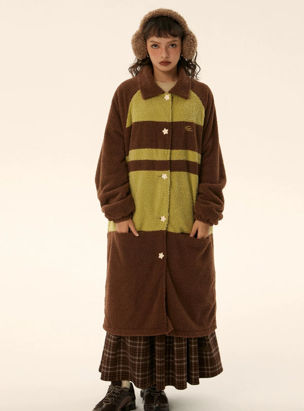 Sweater loose long pajamas coat