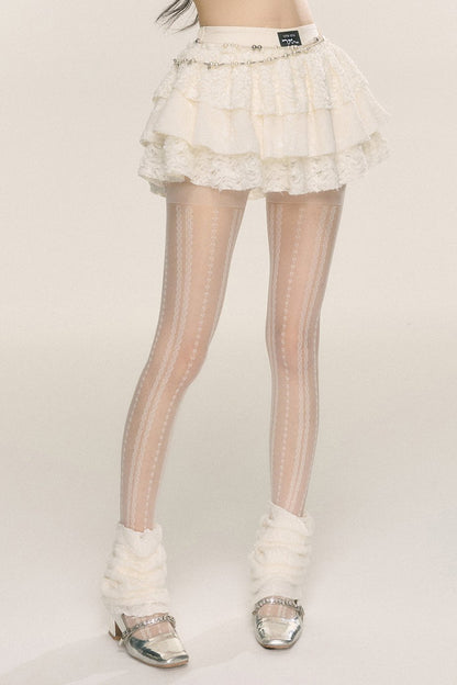 Shao Ye Eye [September 26 at 20 o'clock on sale] Shao Ye Eye Ballet Leg Essence Lace Cake Skirt Girl Early Autumn