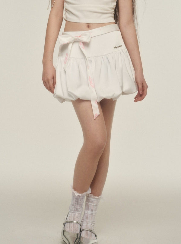 Love Print Flower Bud Skirt