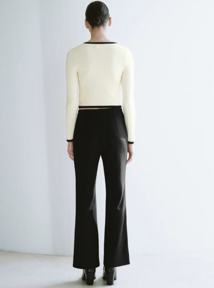 High-waisted Thin Flared Pants