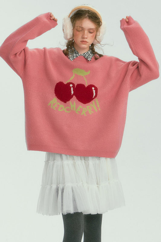 Fruit Pattern Silhouette Jumper Top