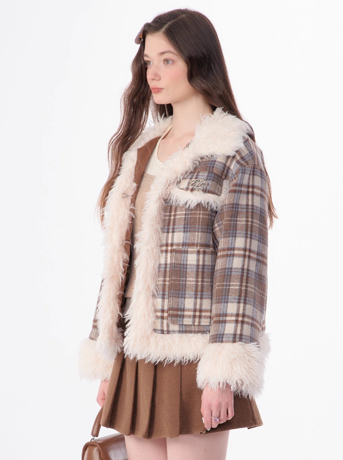 Thickened plaid cotton Coat