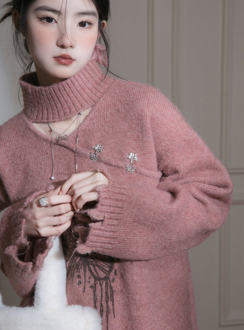 Muster Wollpullover Top