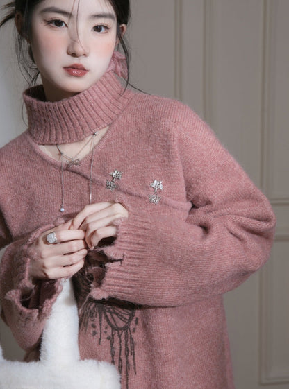 Pattern Wool Sweater Top