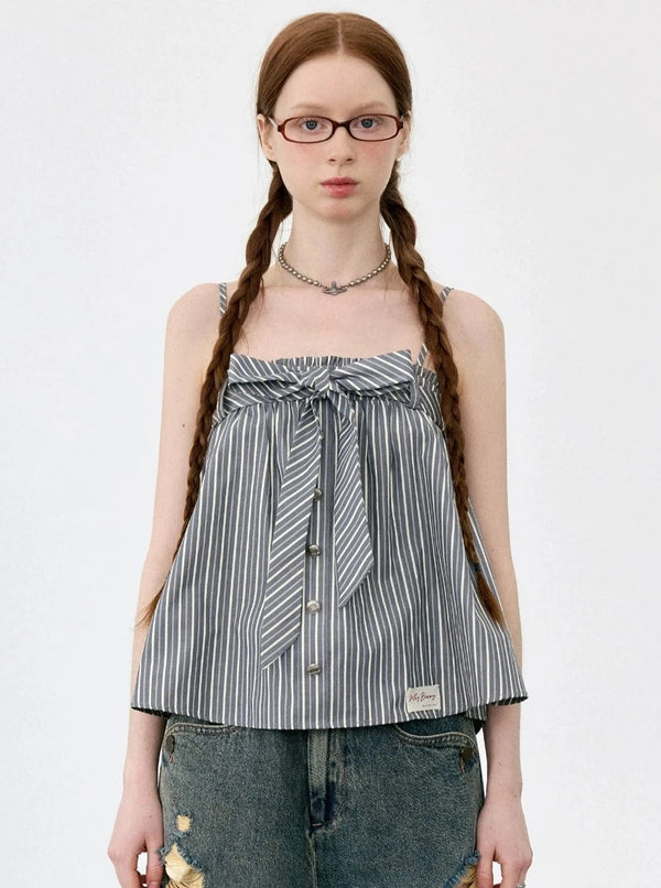 A-Line Striped Mojito Crop Top