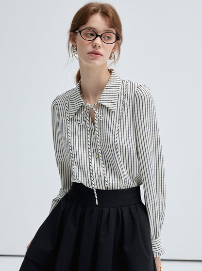 Line Brush Contrasting Shirt