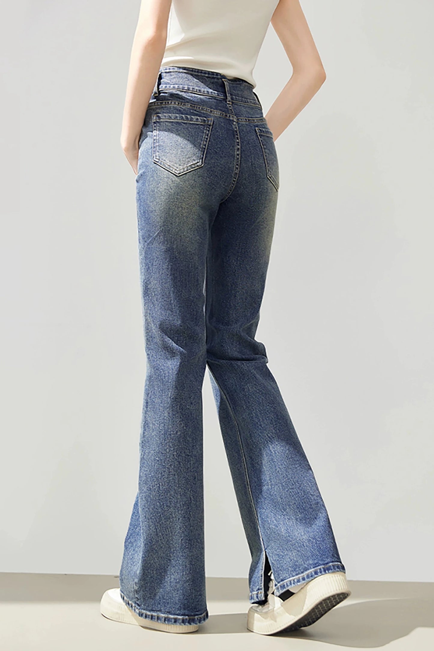 High-waisted Slim Pants