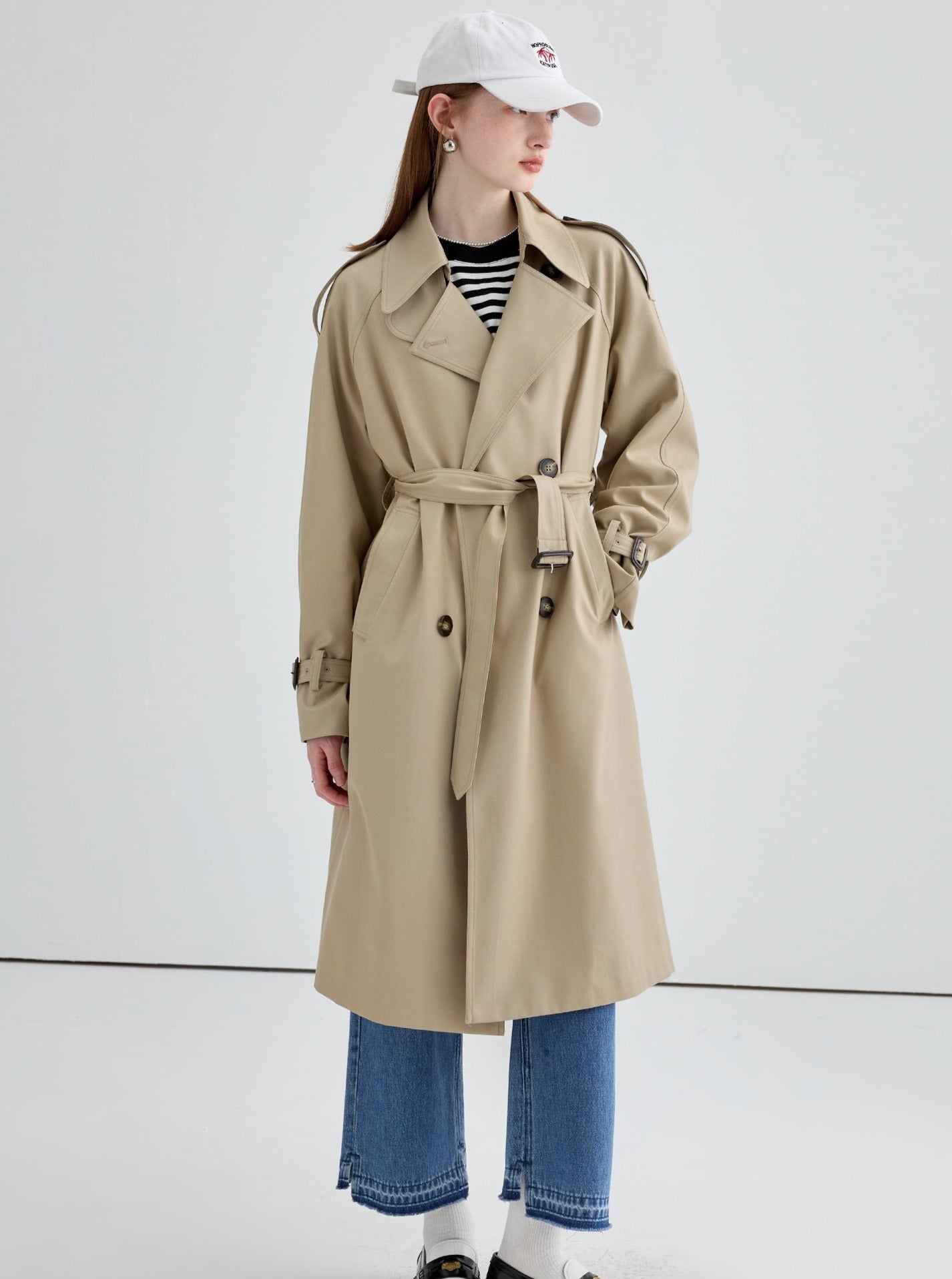 9% von der neuen Trenchcoat Frauen Herbst 2024 neue kleine Mann locker und dünn britischen Stil Midi Top