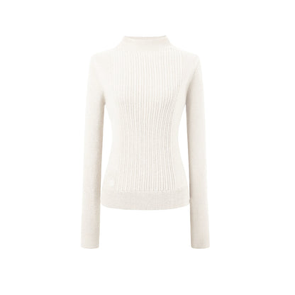 Ribbed Waist-Cinching Knit Sweater