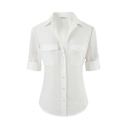 Sheer Patchwork Shirt