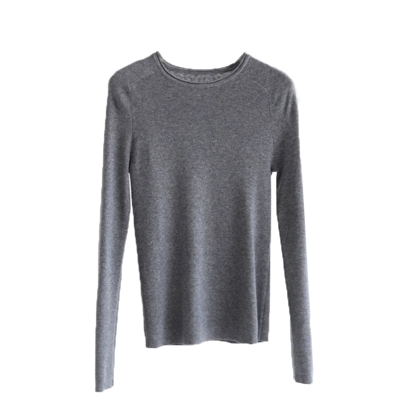 Seamless Wool Knit Sweater