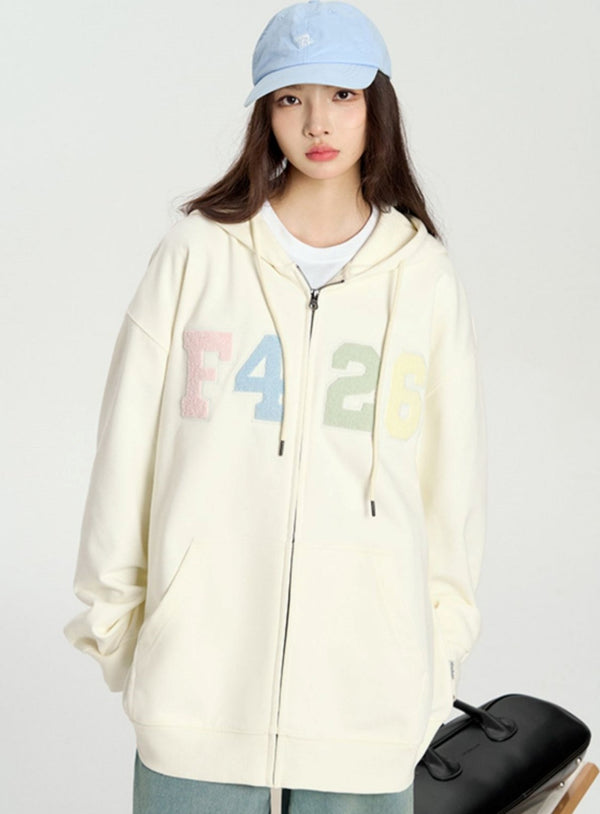 Rainbow Felt Embroidery Cardigan Coat