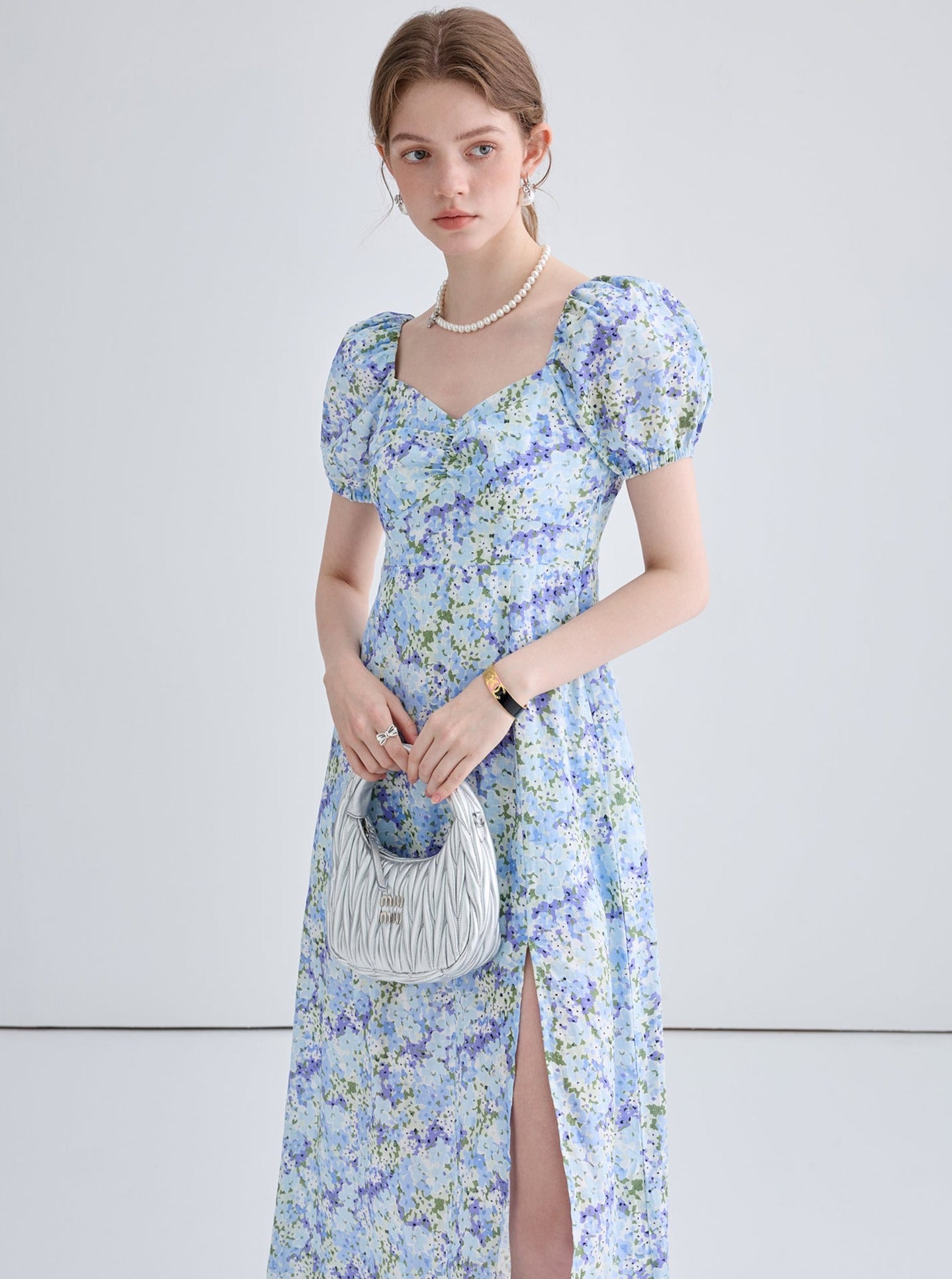 French Retro Floral Dress