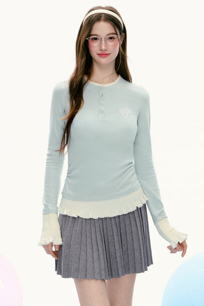 Retro Slim Waist Knit Sweater