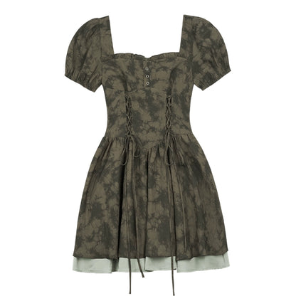 Girly Fairy Green Tie-Dye Dress