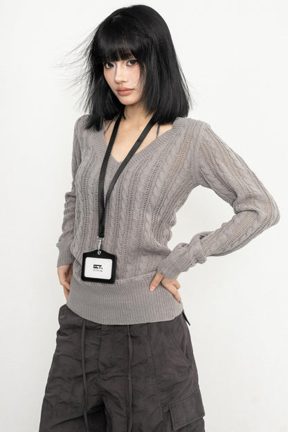 College Style V-neck Shirt