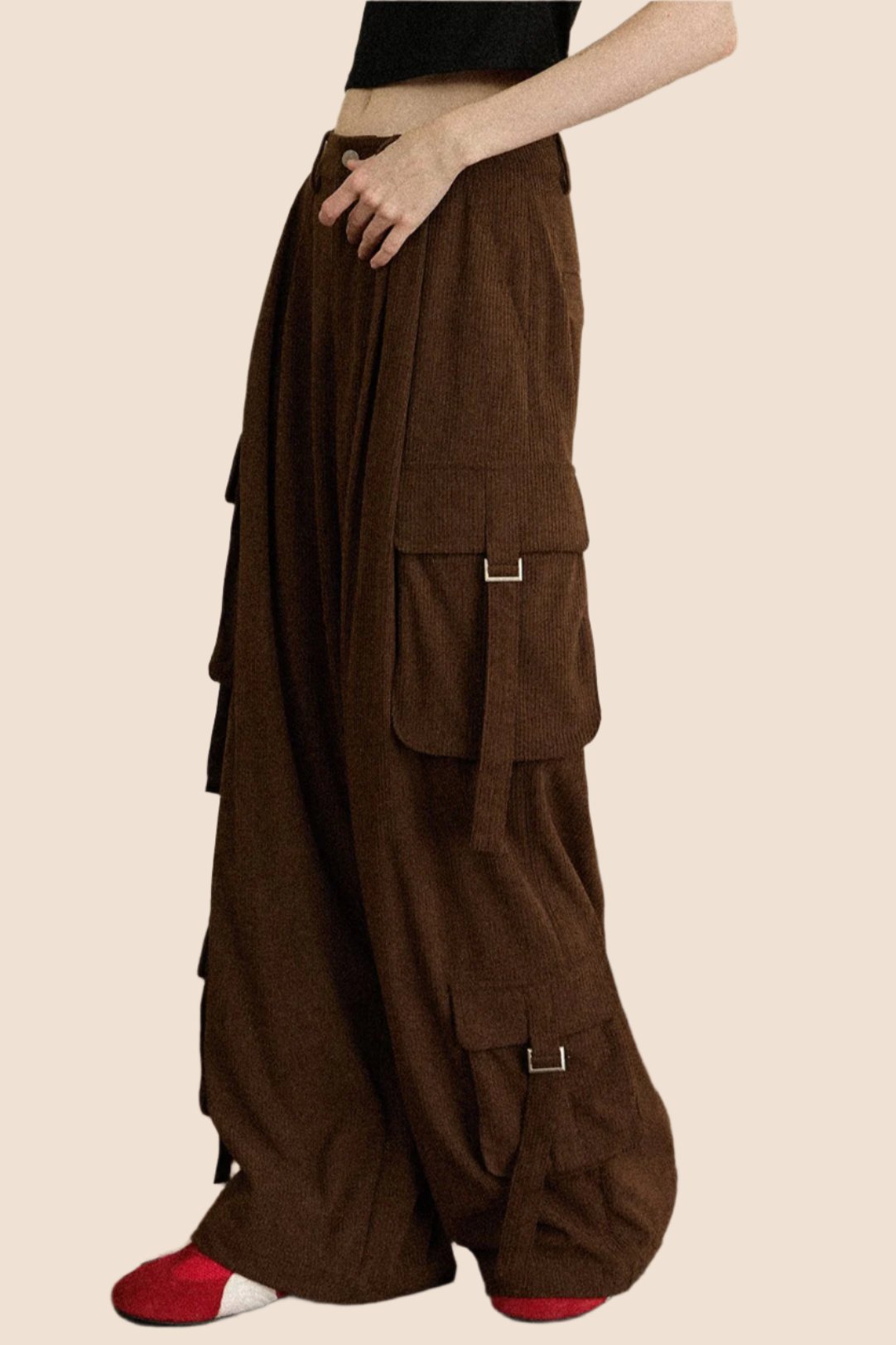 Loose Pleated Mop Pants