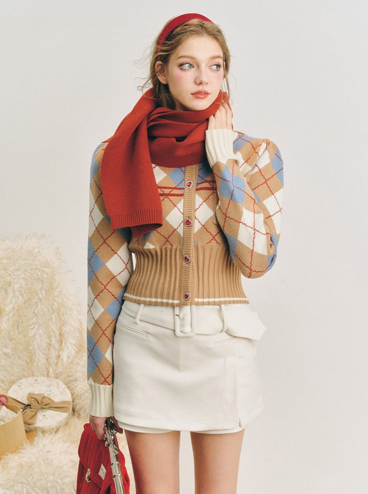 Ruby Knit Plaid Sweater