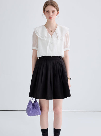 Loose Slim Babydoll Collar Shirt