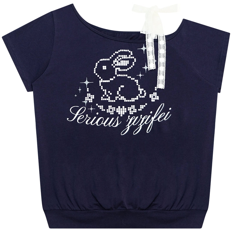 Lace-Up Retro Rabbit Tee