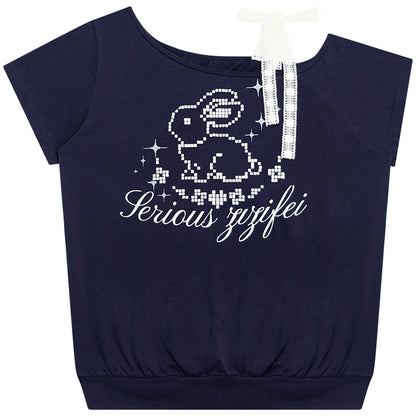 Lace-Up Retro Rabbit Tee
