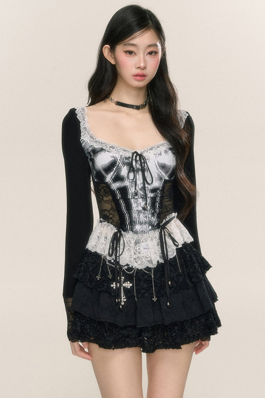 Hallucinatory Romance Lace T-Shirt