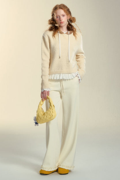 Hooded Cut-Out Sweater Top