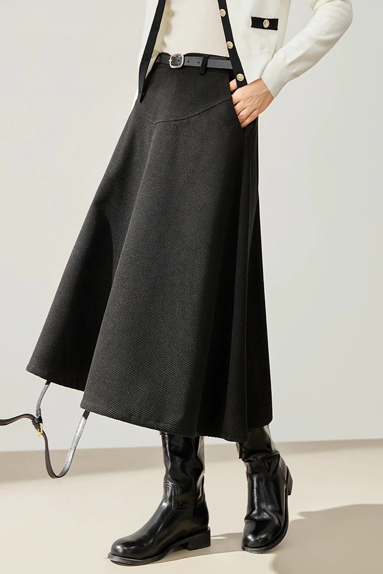 Temperament Mid-length A-line Skirt