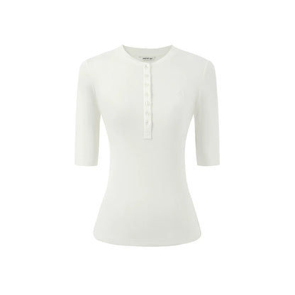 Versatile Slim-Fit Henley Top