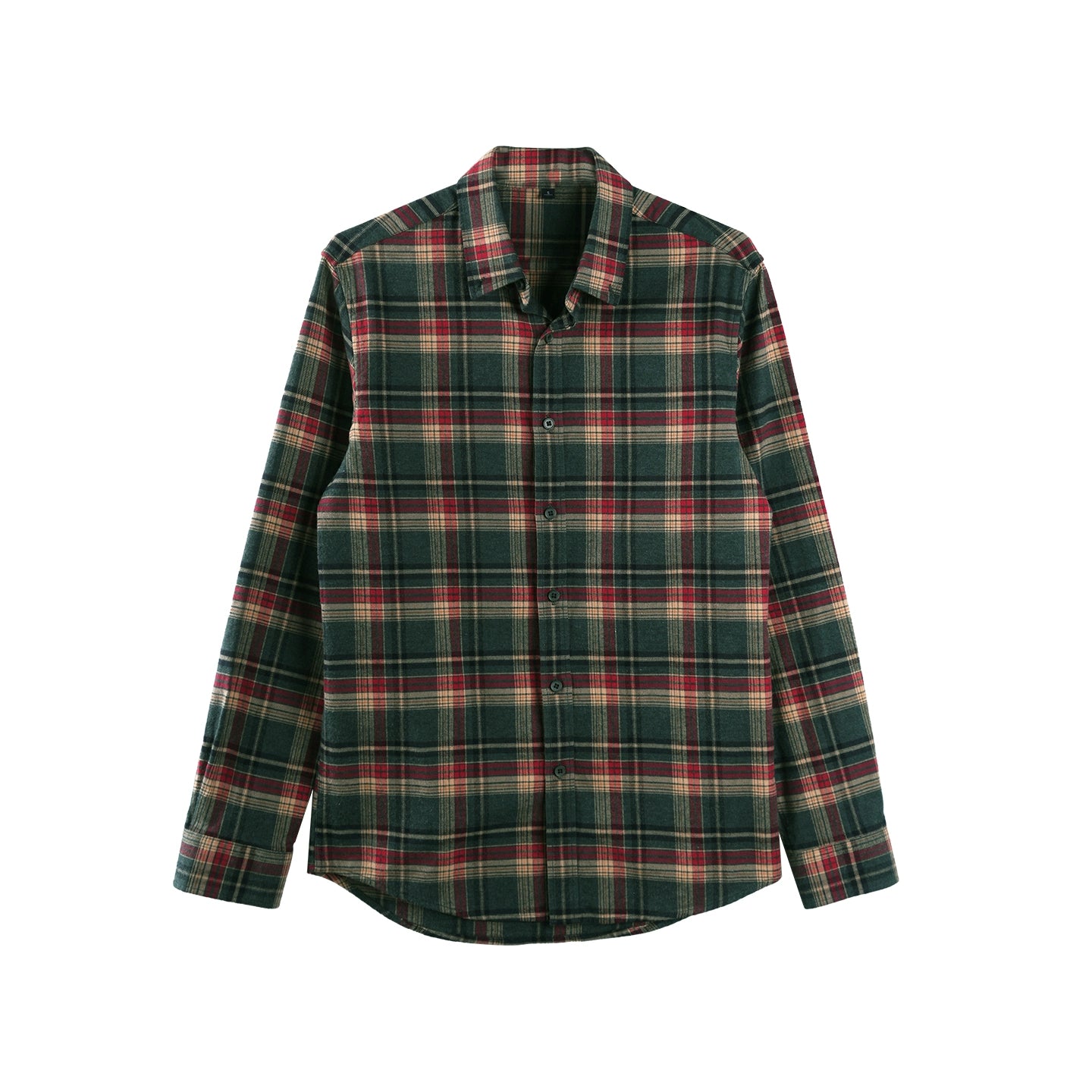 Contrast Check Long Sleeve Lapel Shirt