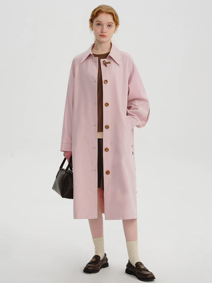 Classic Pink Buttoned Coat