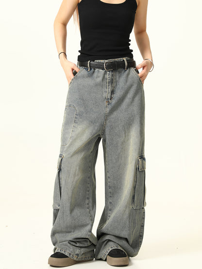 Vintage Weite Jeans mit weitem Bein