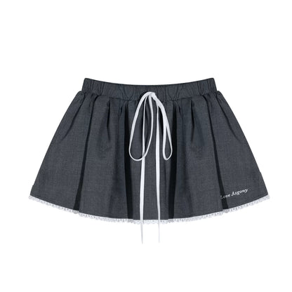 Lace Floral Gray Jacket Skirt Set-Up