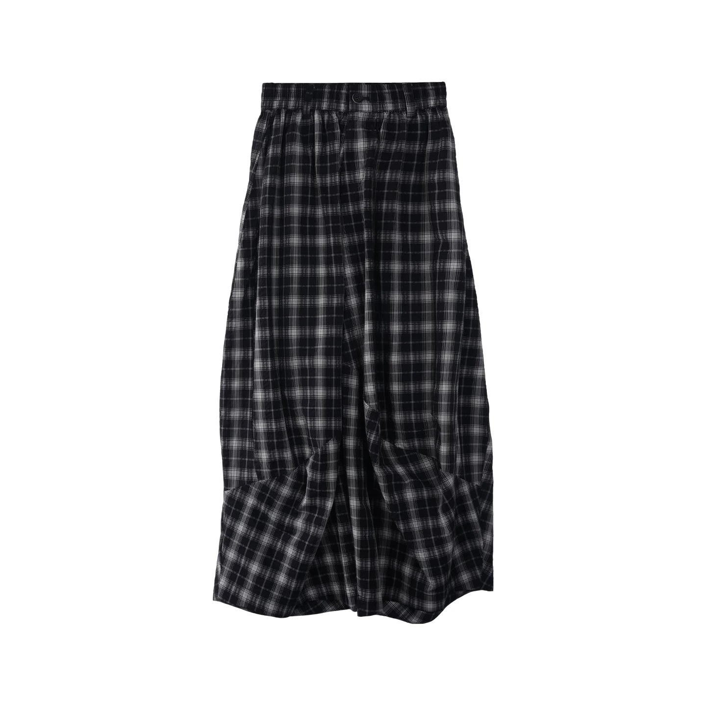 Elegant Plaid Lantern Pants
