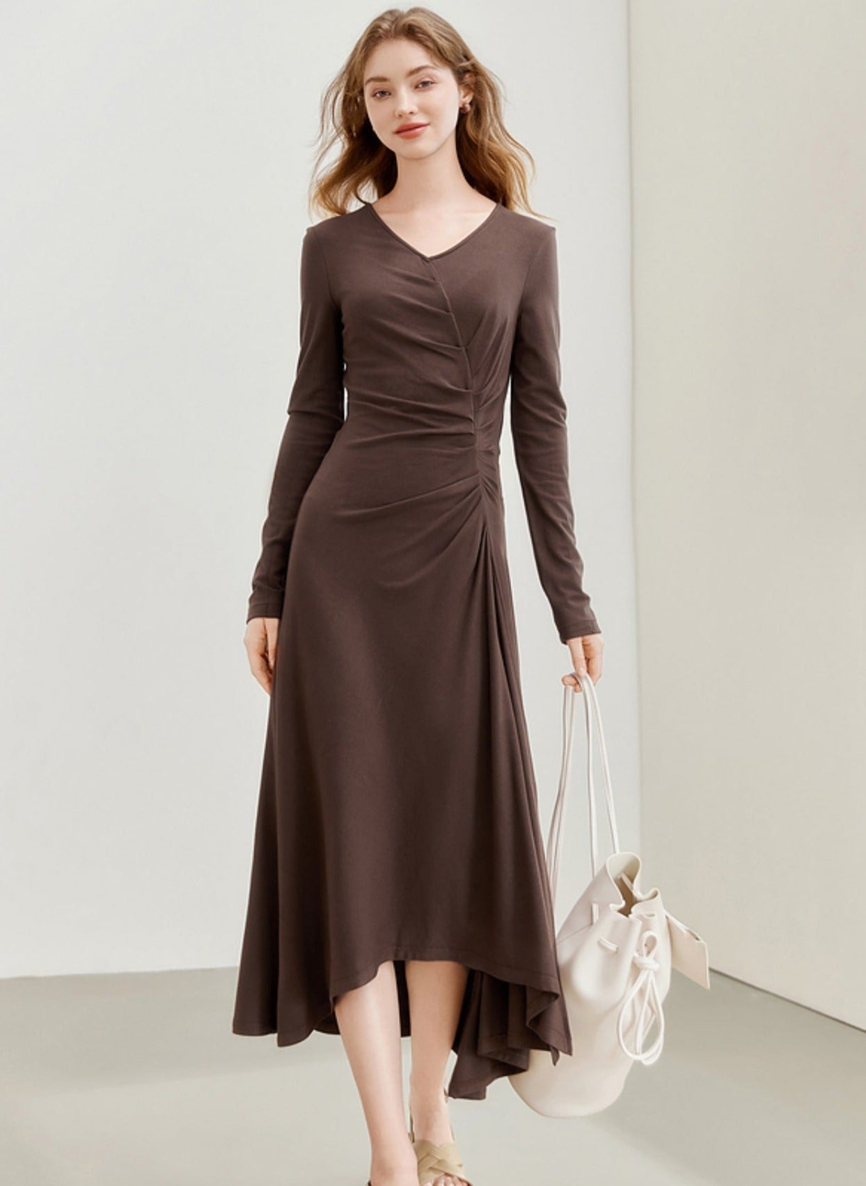 Autumn V-Neck Dress