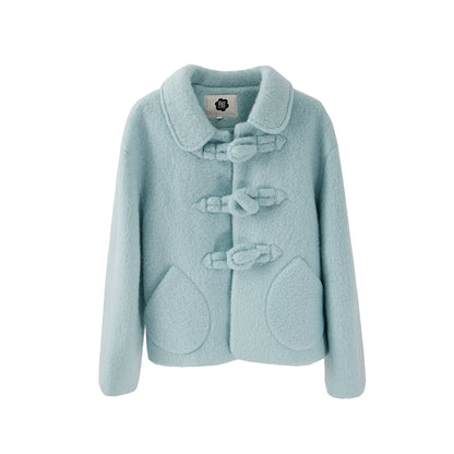 original design baby blue button coat