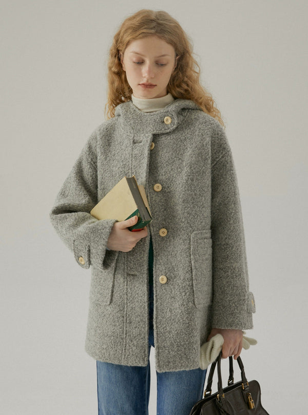 VINTAGE WOOL SMALL WEARING THICK COAT