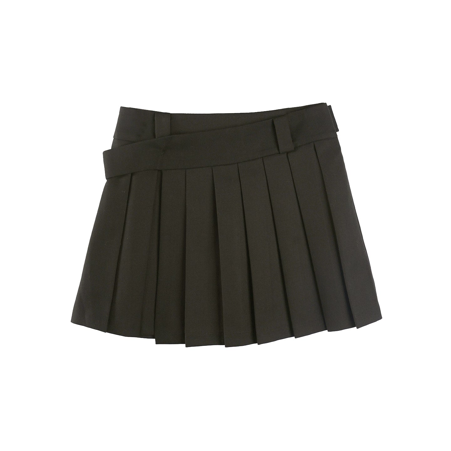 High-Waisted Pleated A-Line Skirt