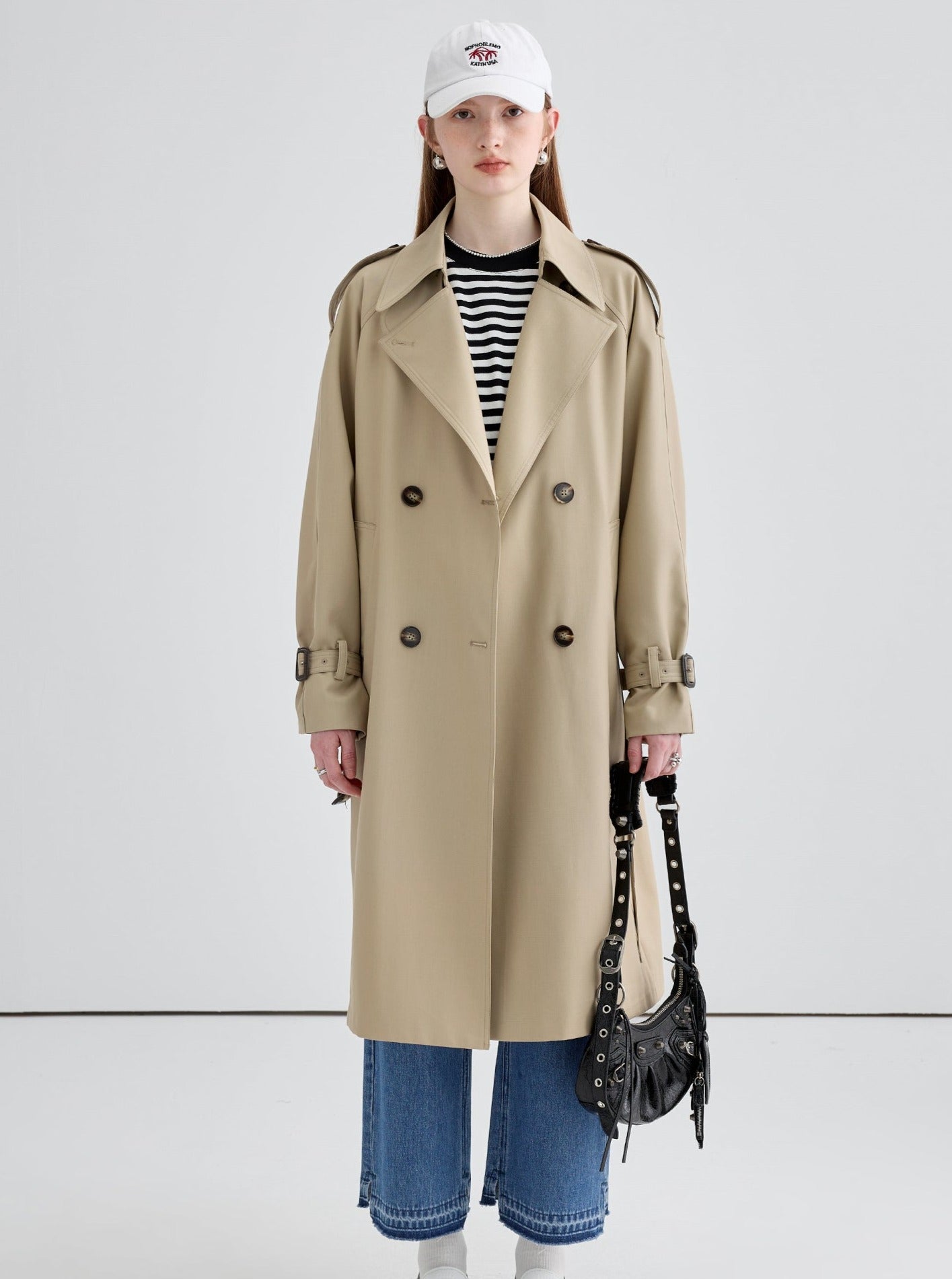 9% von der neuen Trenchcoat Frauen Herbst 2024 neue kleine Mann locker und dünn britischen Stil Midi Top