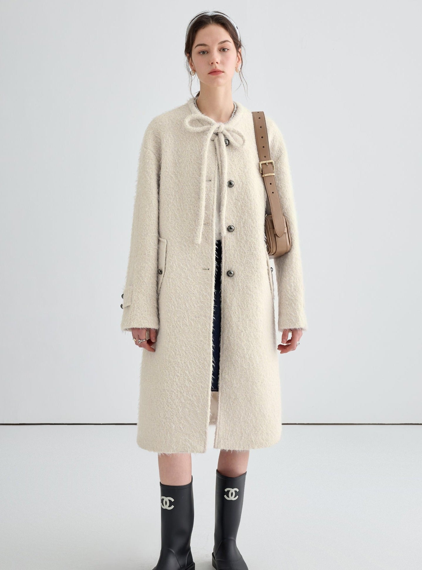 French wool tweed coat