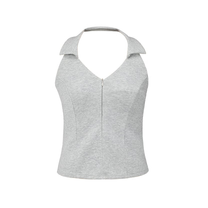 Gray Slim Fit Tank Top