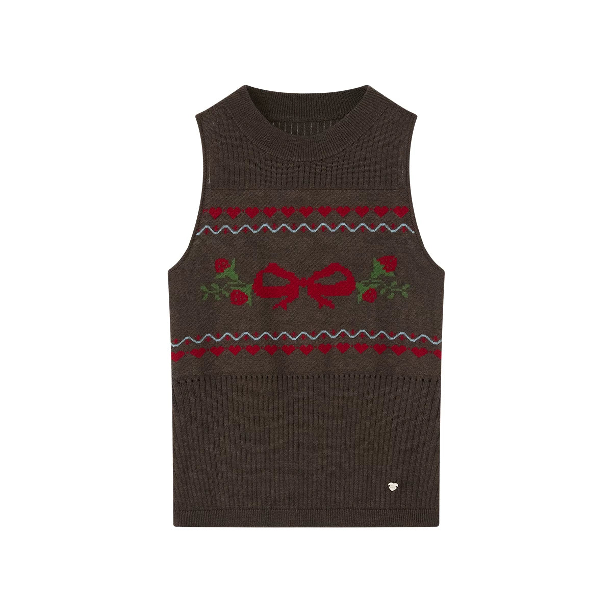 Strawberry Dimension Knitted Vest