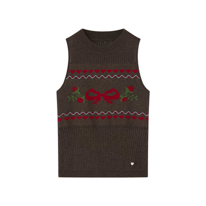 Strawberry Dimension Knitted Vest