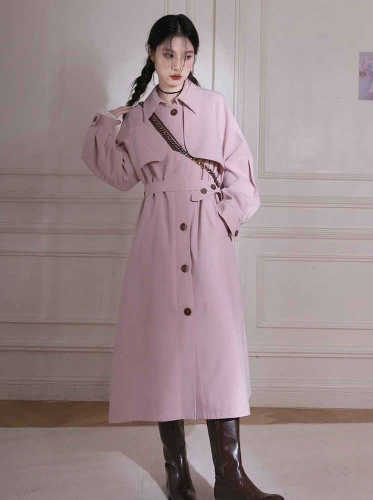 classic wool fabric trench coat