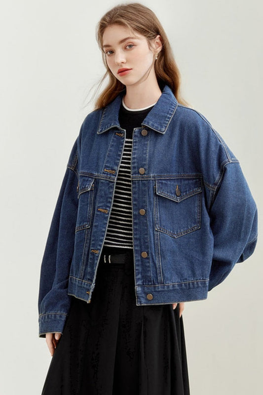 Vintage Cropped Denim Jacket