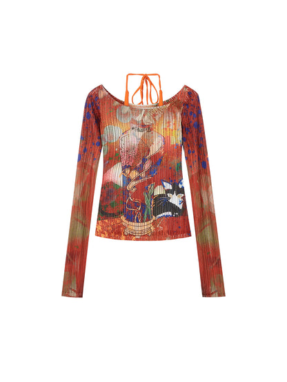 Floral One-Shoulder Base Layer