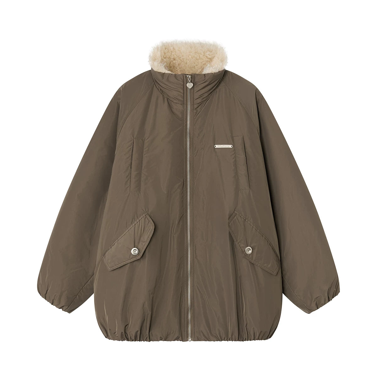 Cocoa Mousse Fur-Lined Jacket