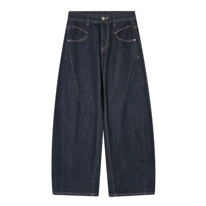 Brushed Distressed Retro Jeans